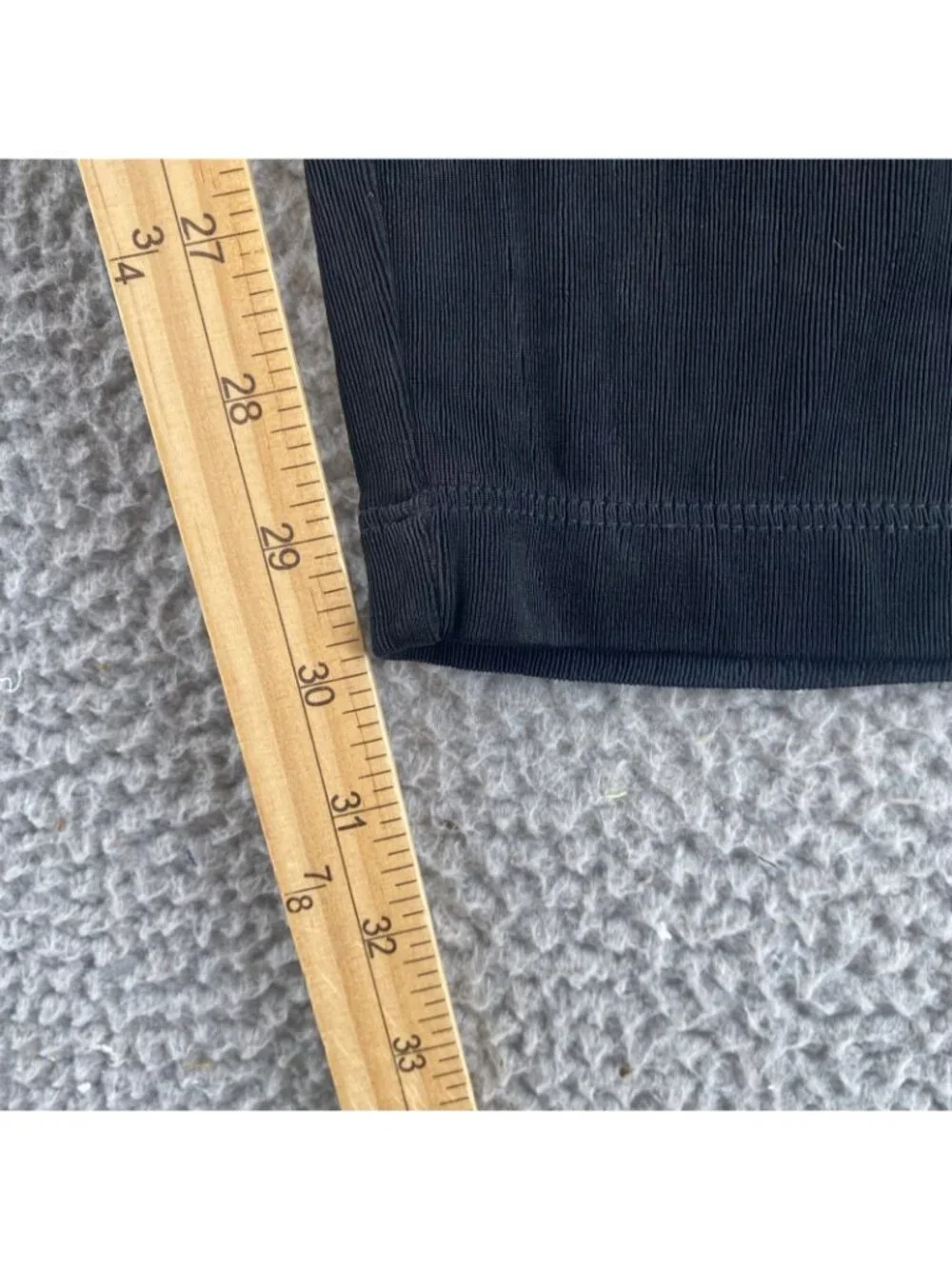 Chicos Pants Womens 1 US 8 Travelers Black Knit Stretch Straight Leg High Rise*